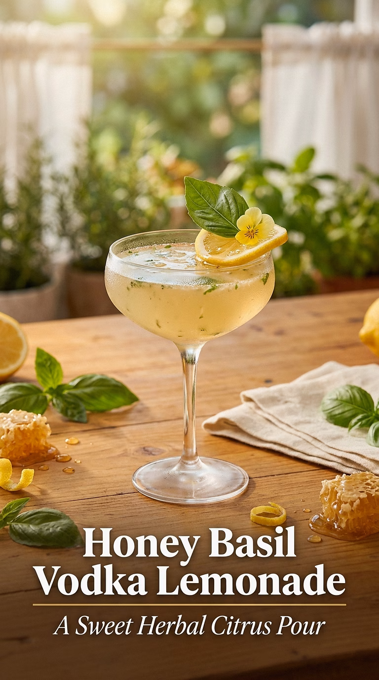 Honey Basil Vodka Lemonade