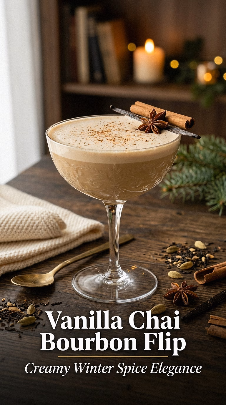 Vanilla Chai Bourbon Flip