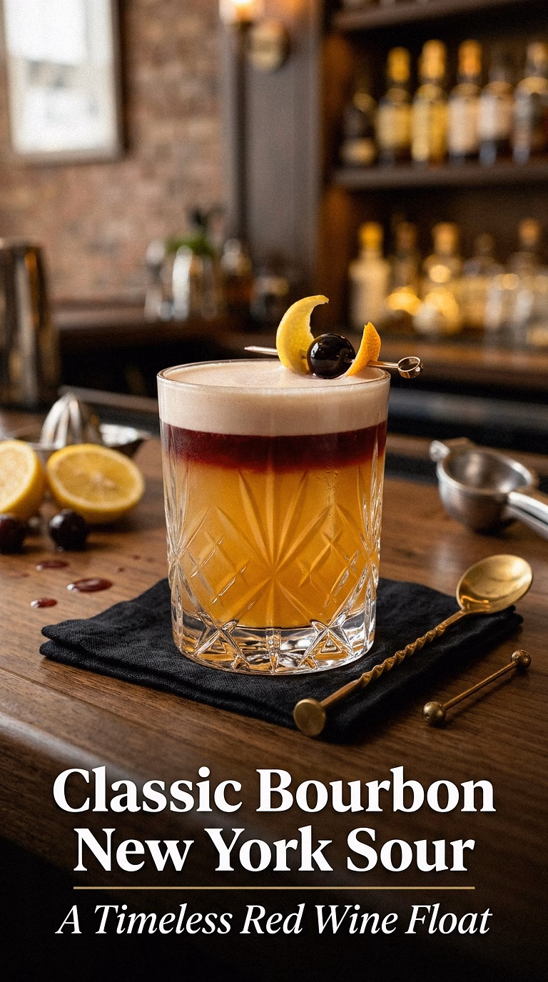 Classic Bourbon New York Sour