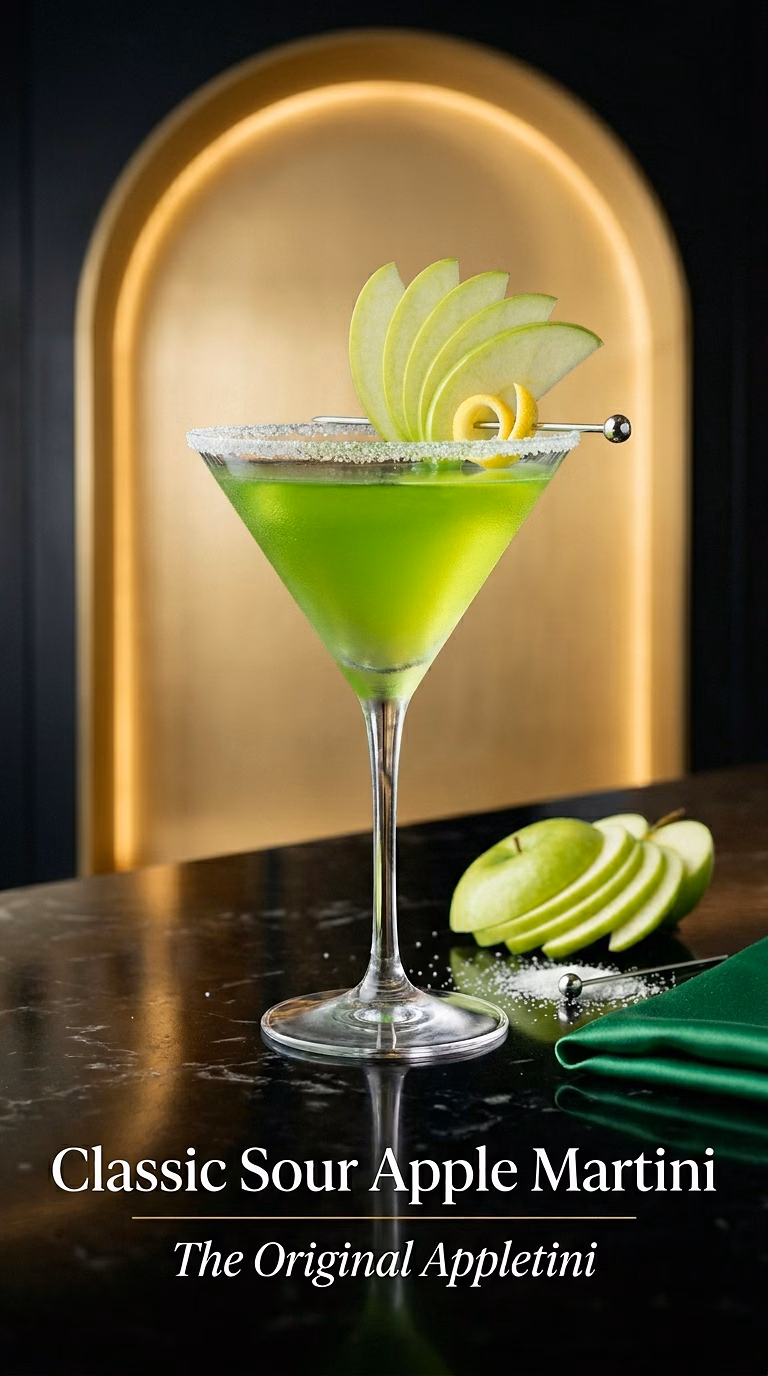 Classic Sour Apple Martini (The Original Appletini)