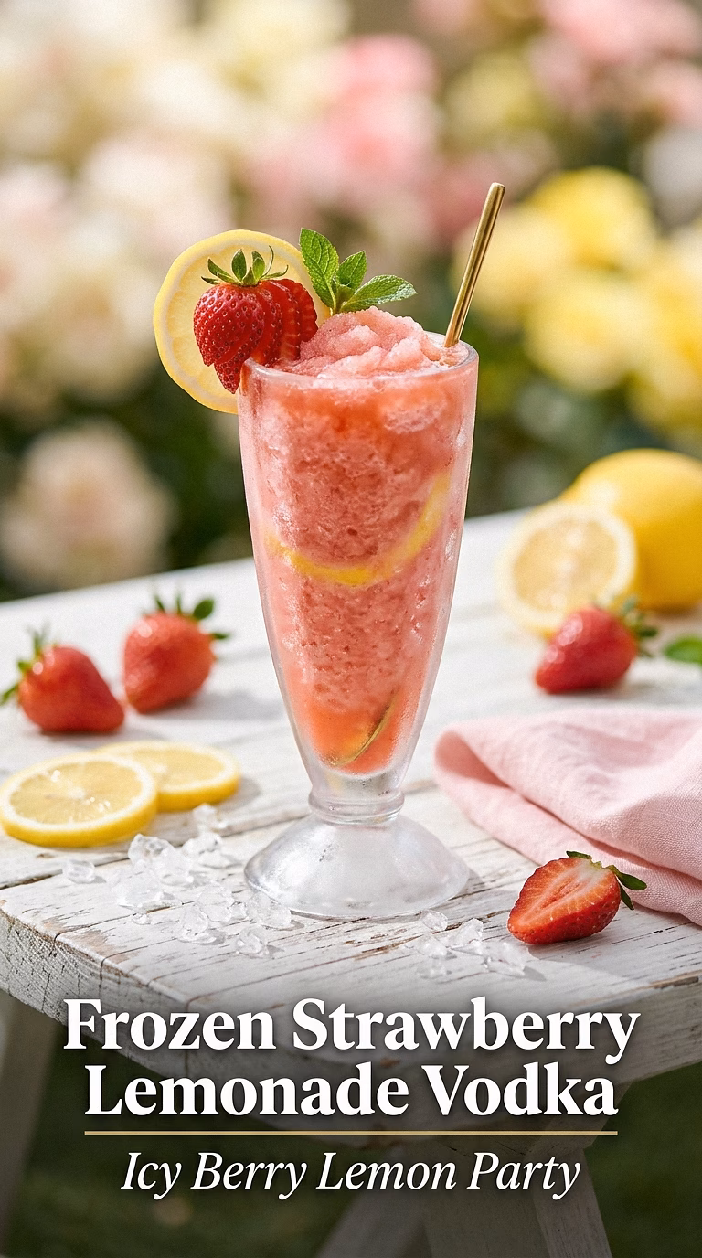 Frozen Strawberry Lemonade Vodka