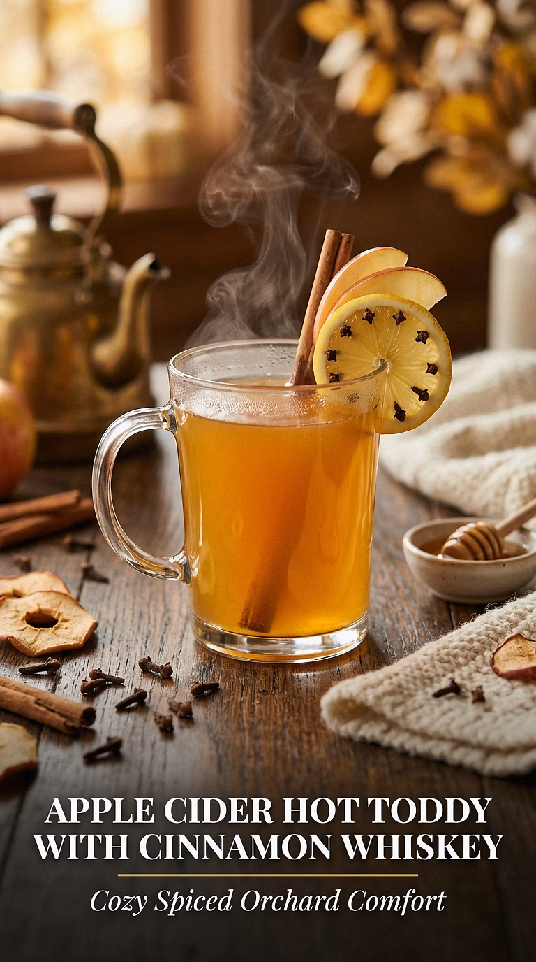 Apple Cider Hot Toddy With Cinnamon Whiskey