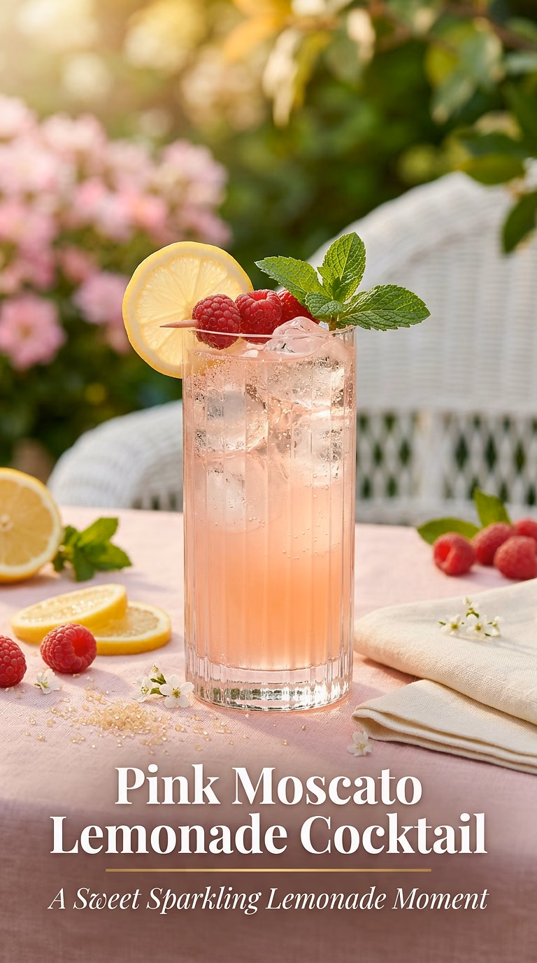 Pink Moscato Lemonade Cocktail