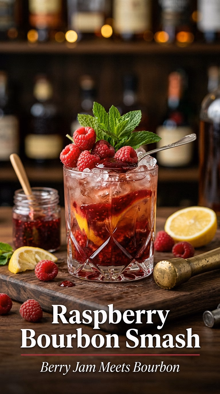 Raspberry Bourbon Smash