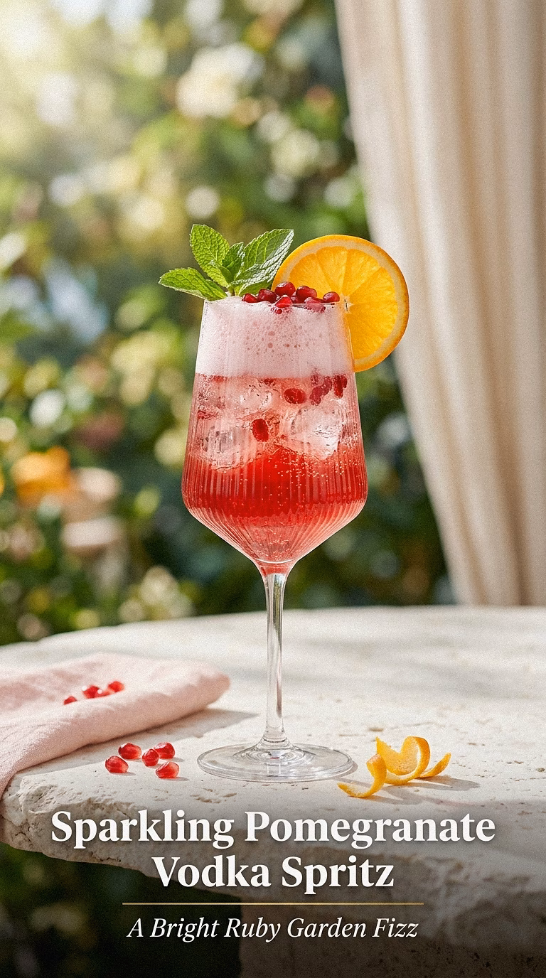 Sparkling Pomegranate Vodka Spritz