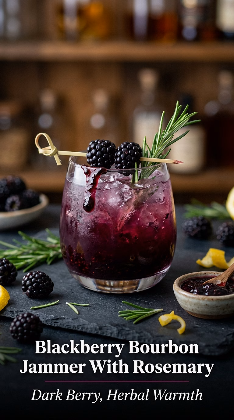 Blackberry Bourbon Jammer With Rosemary