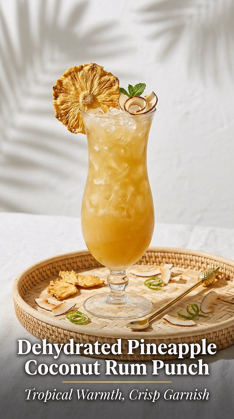 Dehydrated Pineapple Coconut Rum Punch