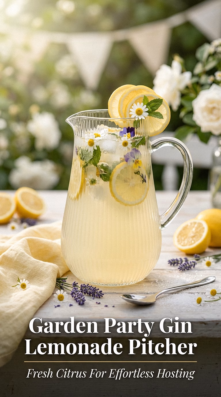 Garden Party Gin Lemonade Pitcher