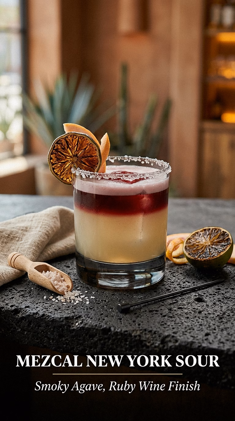 Mezcal New York Sour