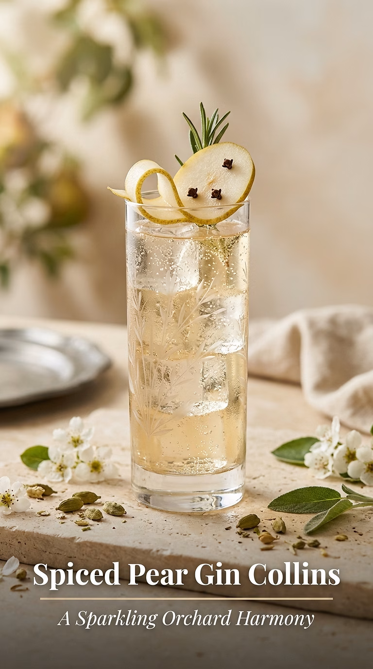 Spiced Pear Gin Collins