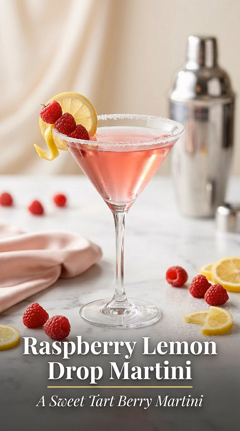 Raspberry Lemon Drop Martini