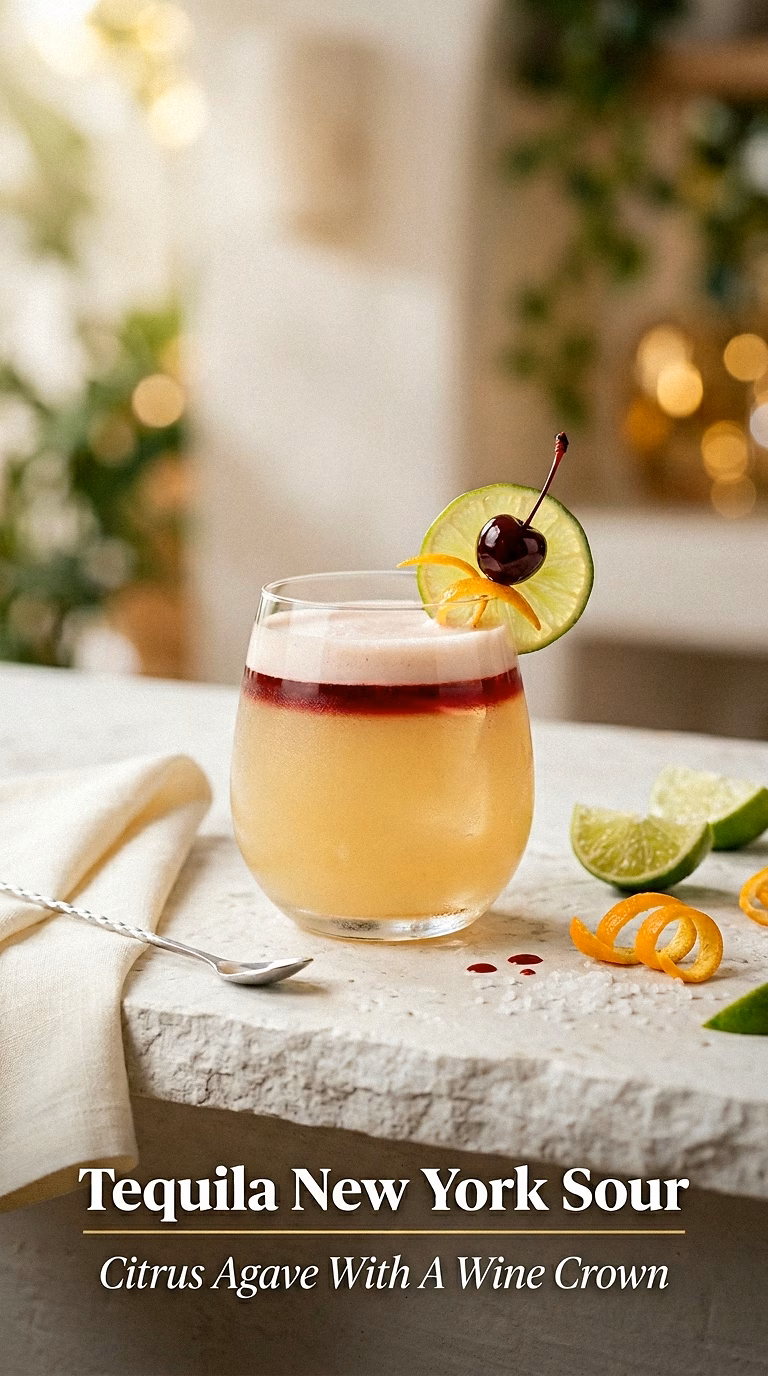 Tequila New York Sour