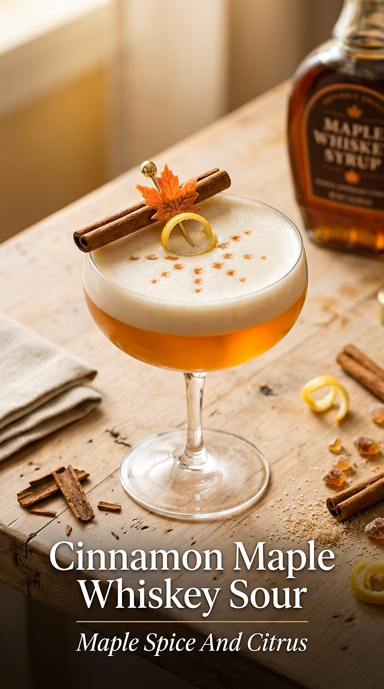 Cinnamon Maple Whiskey Sour