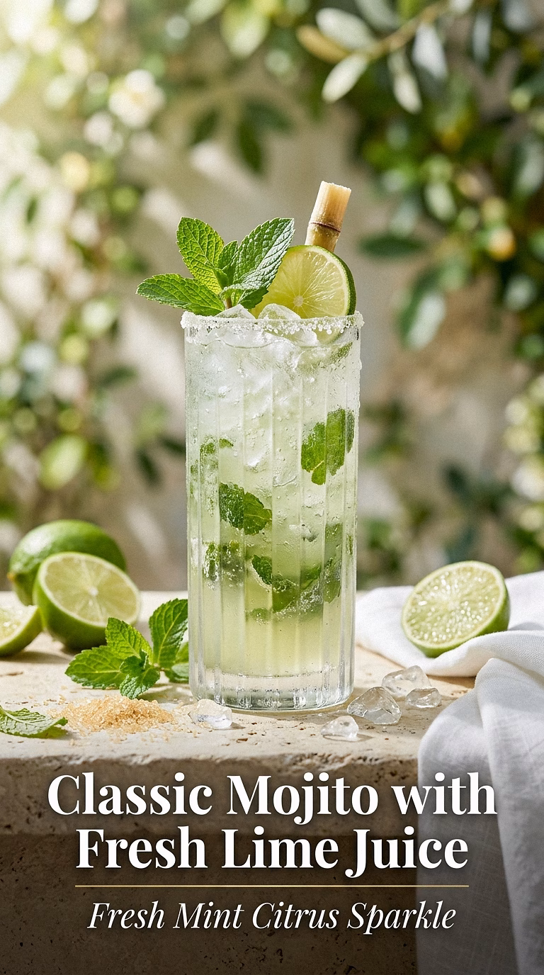 Classic Mojito with Fresh Lime Juice