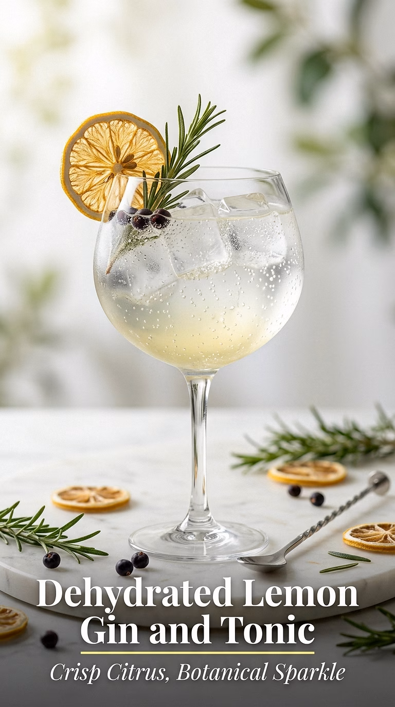 Dehydrated Lemon Gin and Tonic