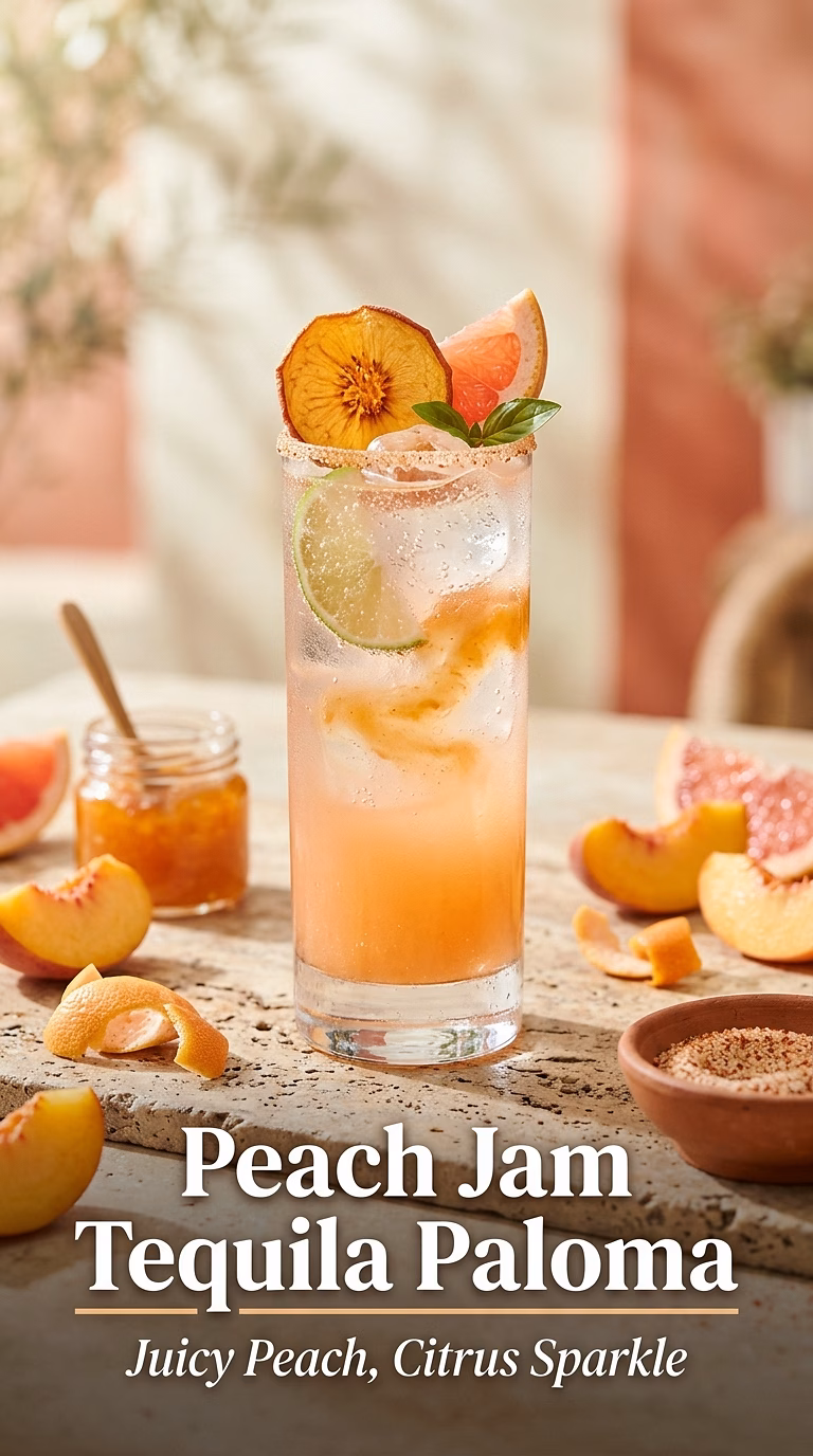 Peach Jam Tequila Paloma