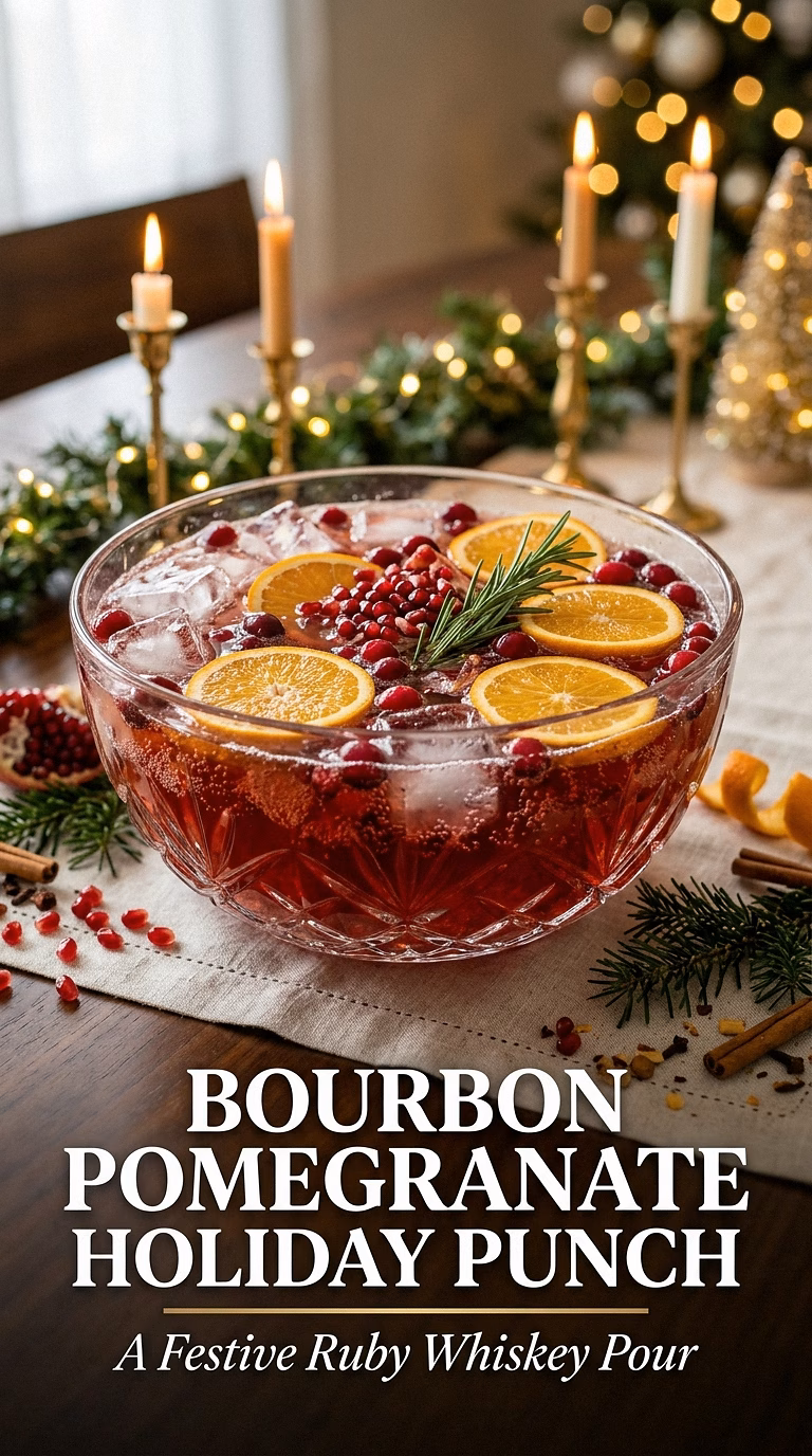 Bourbon Pomegranate Holiday Punch