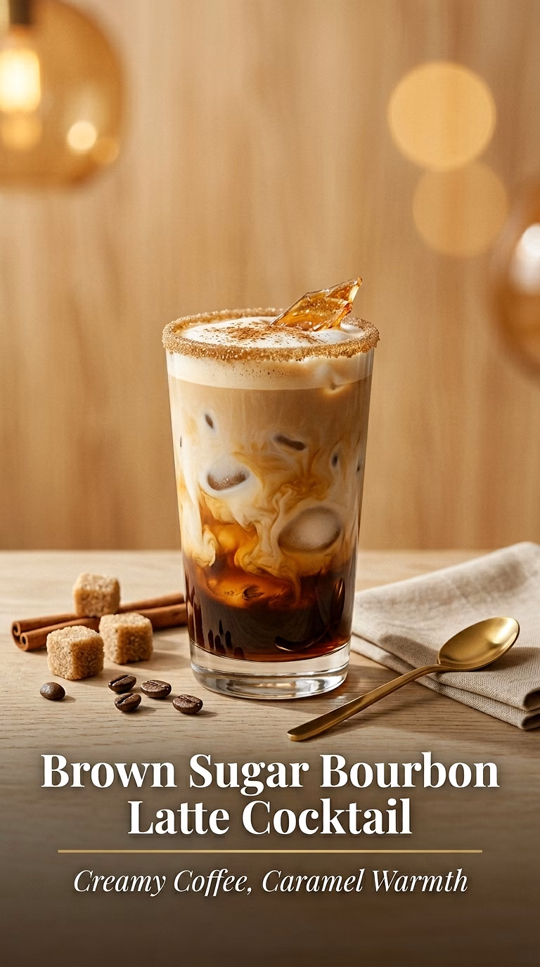 Brown Sugar Bourbon Latte Cocktail