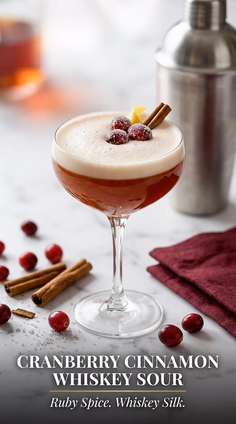 Cranberry Cinnamon Whiskey Sour
