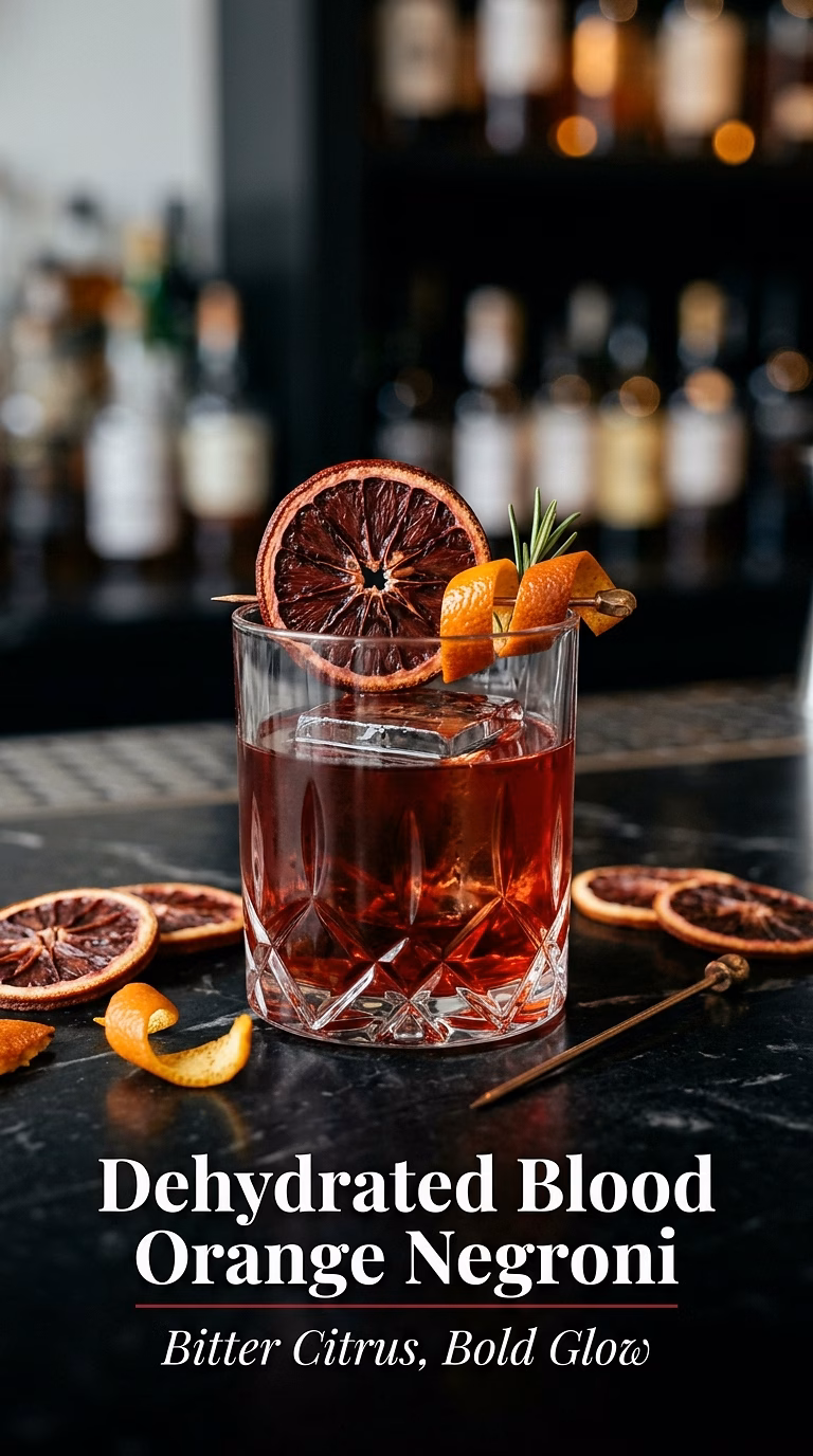 Dehydrated Blood Orange Negroni