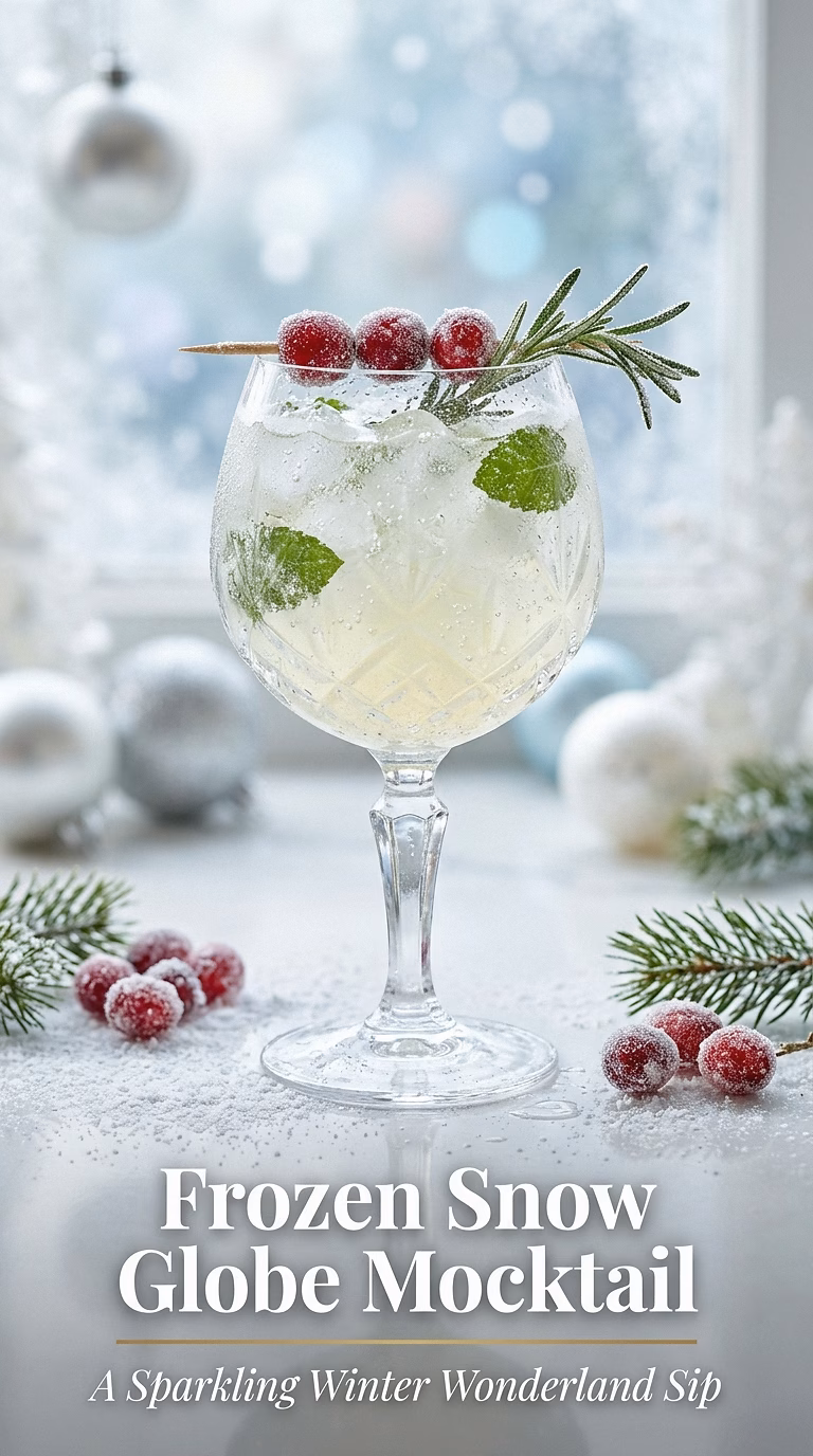 Frozen Snow Globe Mocktail