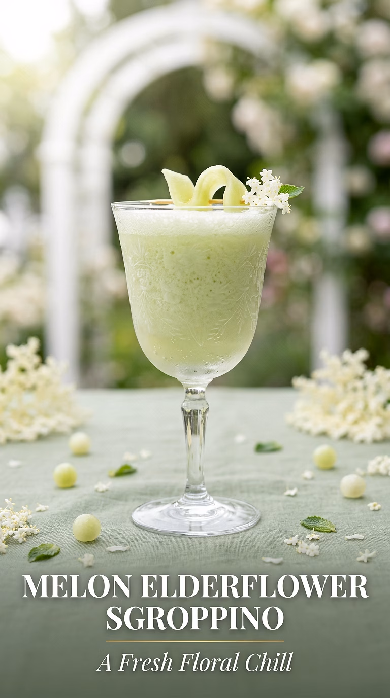 Melon Elderflower Sgroppino