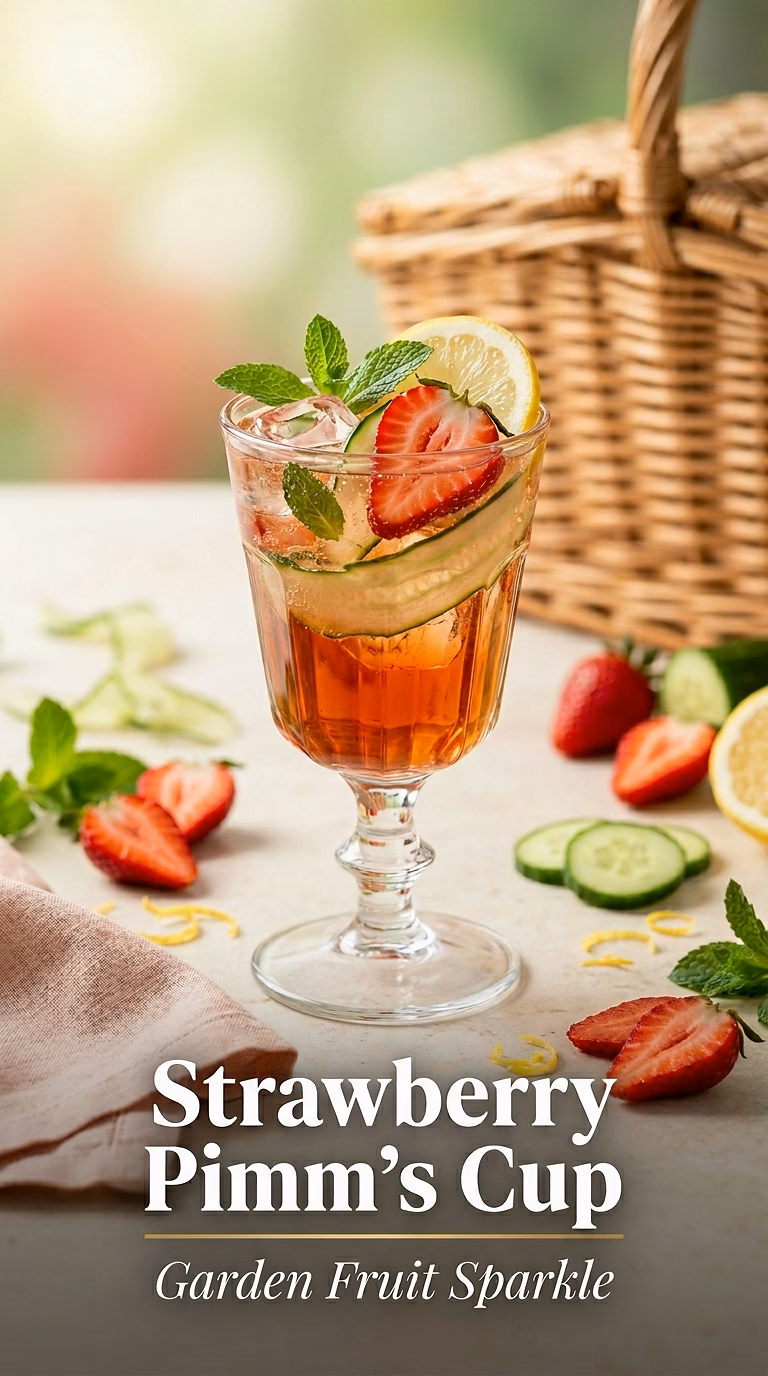 Strawberry Pimm's Cup