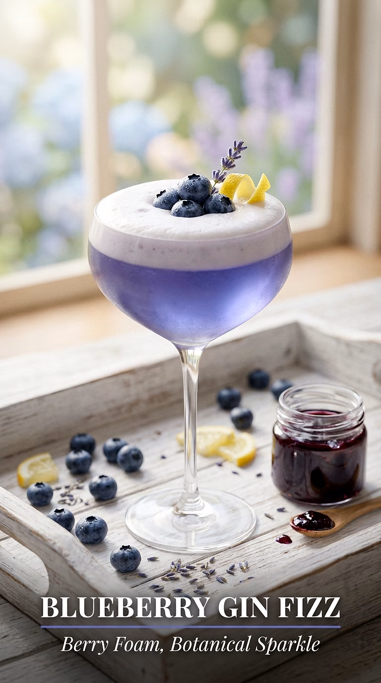Blueberry Gin Fizz