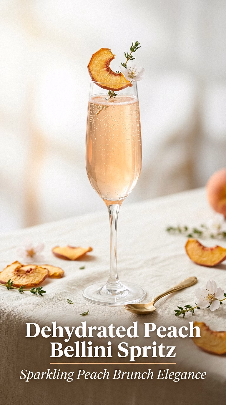Dehydrated Peach Bellini Spritz