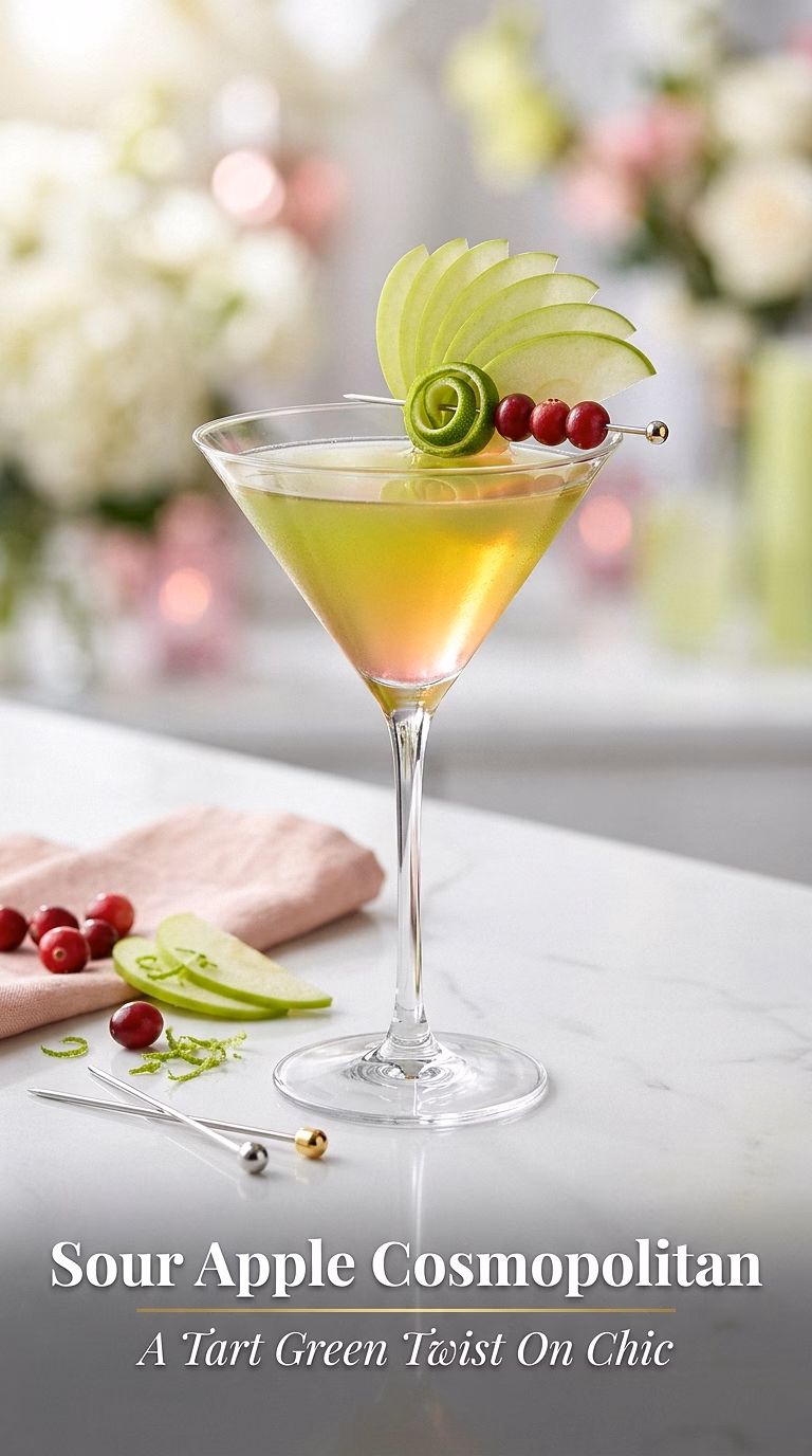 Sour Apple Cosmopolitan