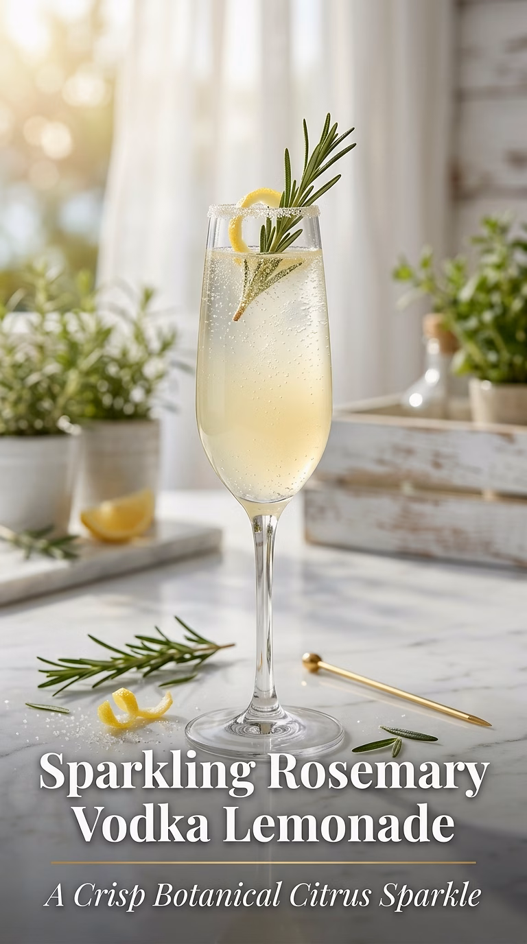 Sparkling Rosemary Vodka Lemonade