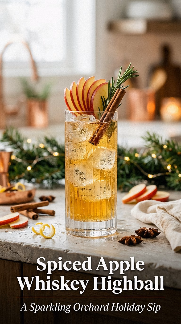 Spiced Apple Whiskey Highball