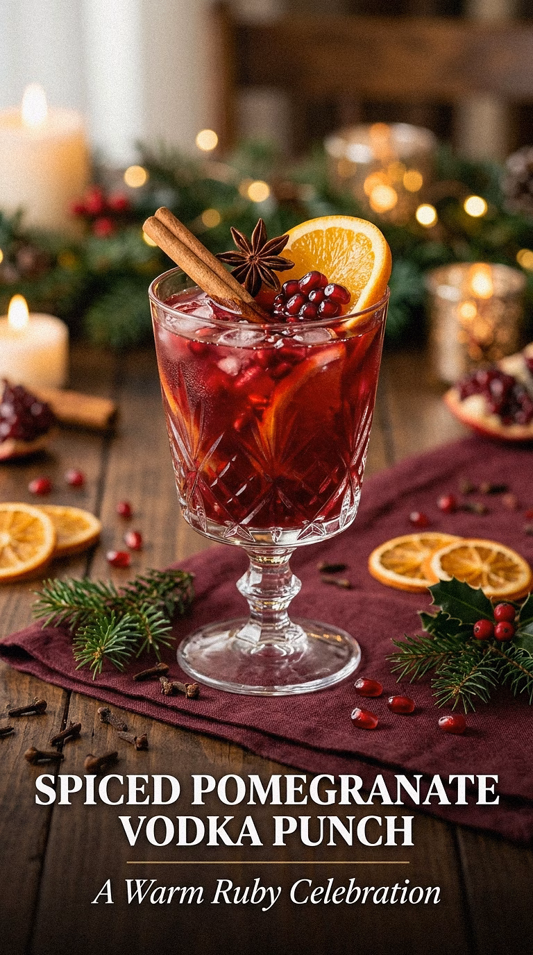 Spiced Pomegranate Vodka Punch