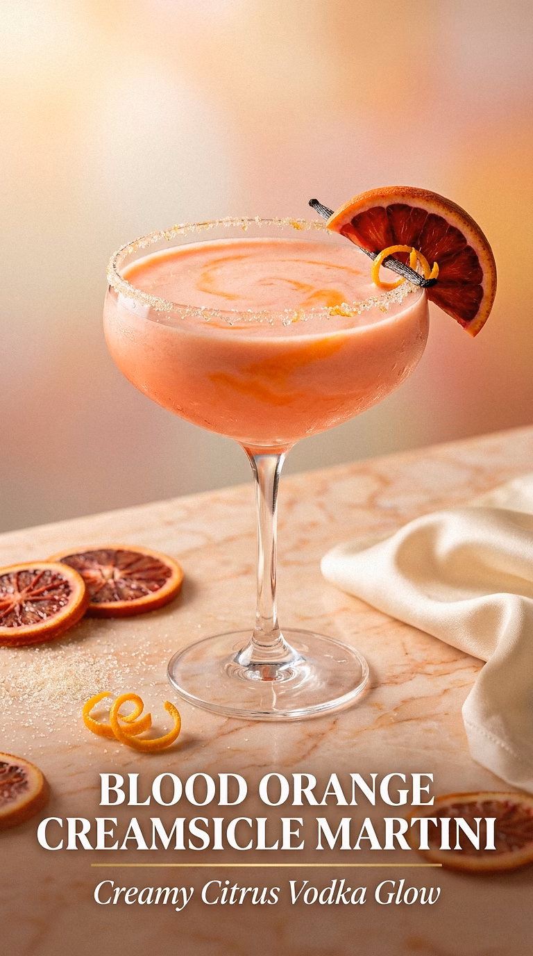 Blood Orange Creamsicle Martini