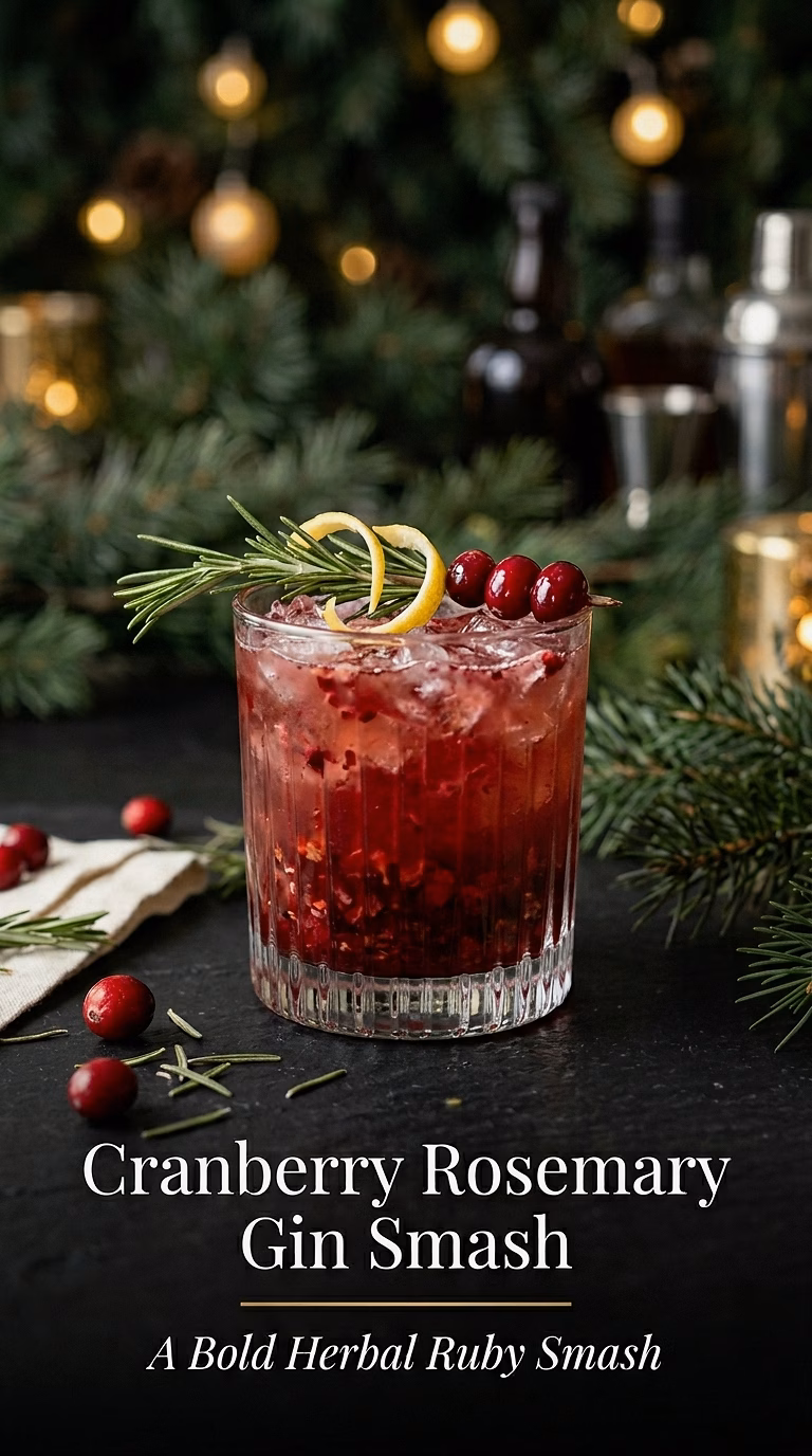 Cranberry Rosemary Gin Smash