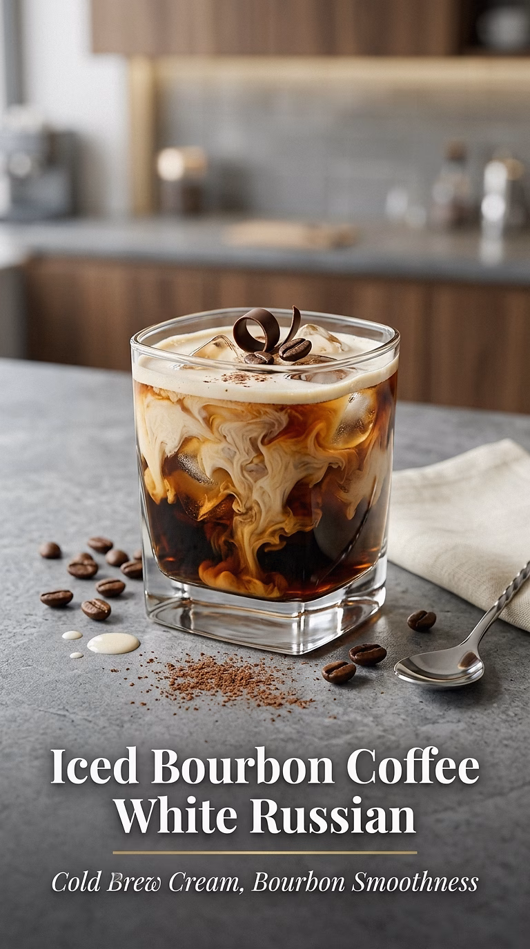 Iced Bourbon Coffee White Russian