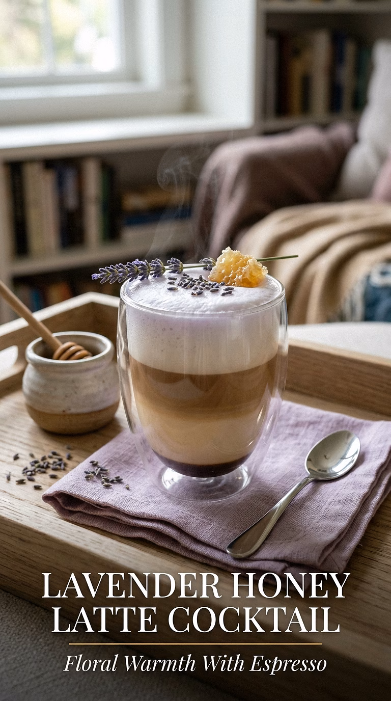 Lavender Honey Latte Cocktail