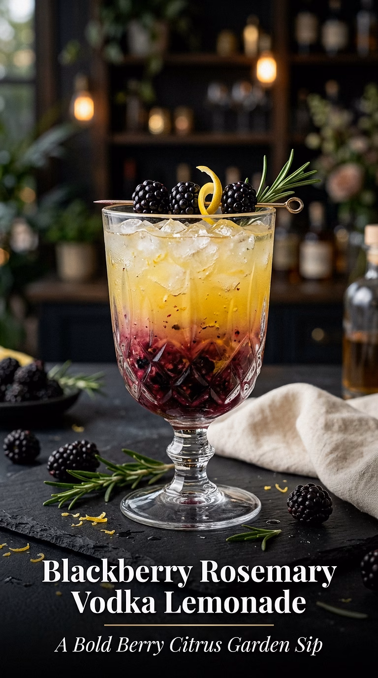Blackberry Rosemary Vodka Lemonade