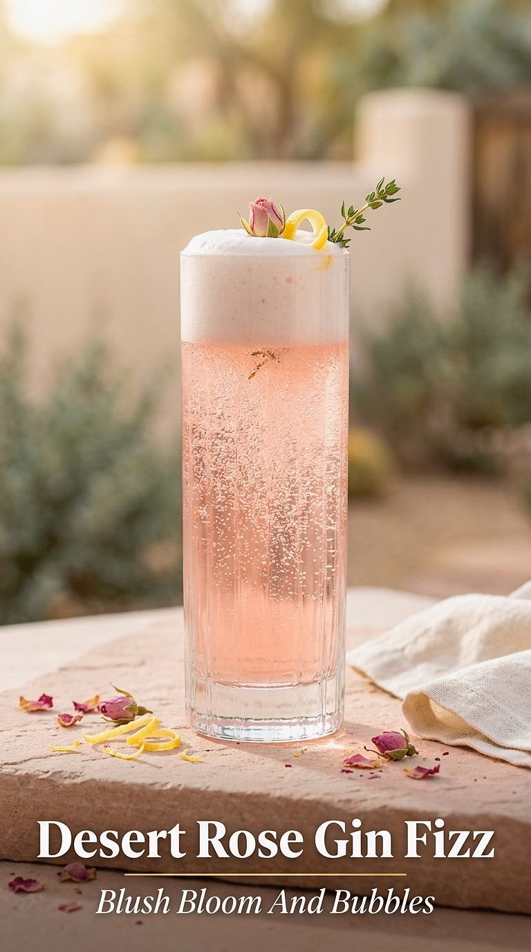 Desert Rose Gin Fizz