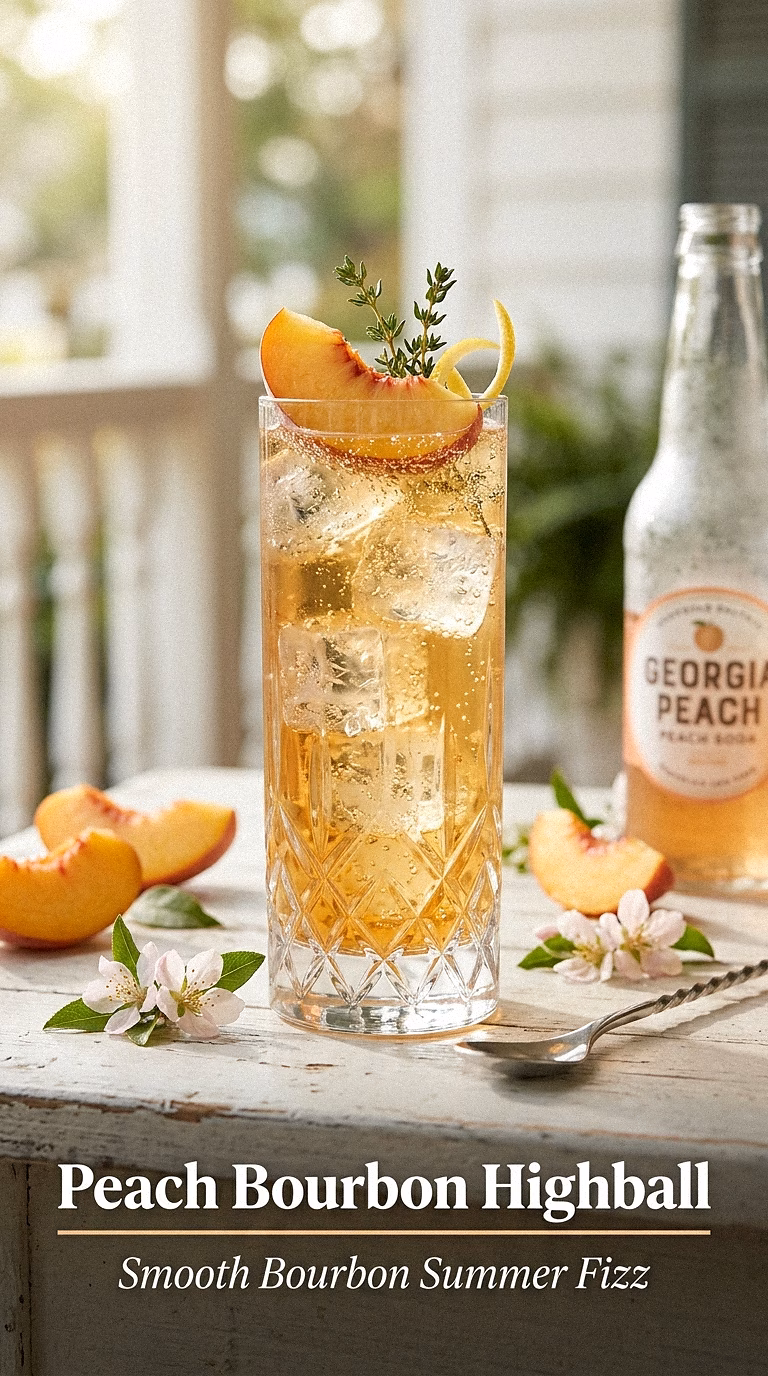 Peach Bourbon Highball