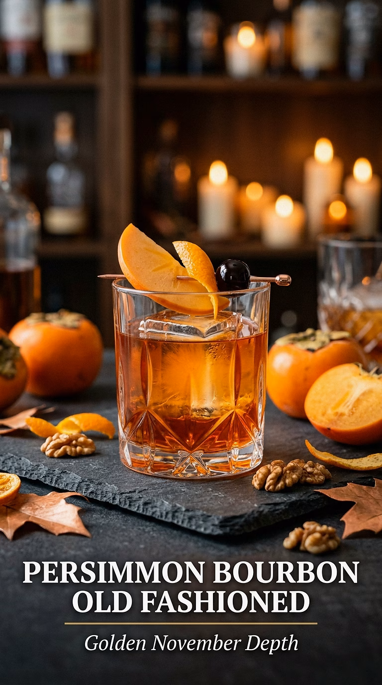 Persimmon Bourbon Old Fashioned