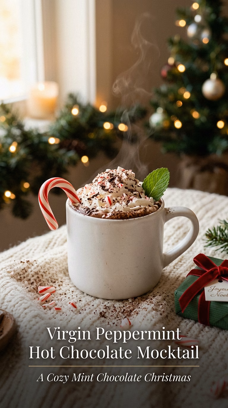 Virgin Peppermint Hot Chocolate Mocktail