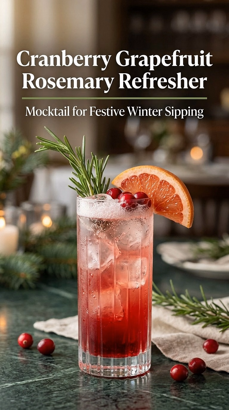 Cranberry Grapefruit Rosemary Refresher