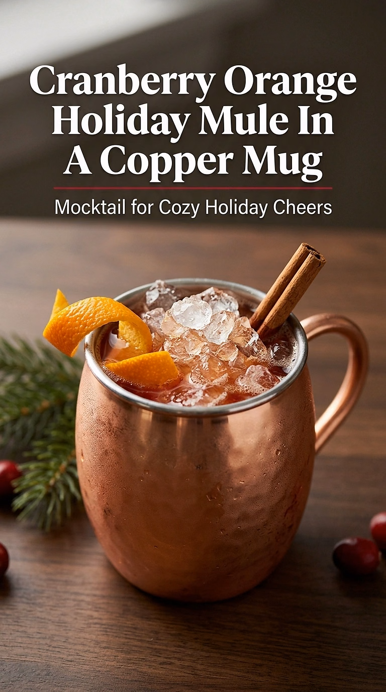 Cranberry Orange Holiday Mule In A Copper Mug