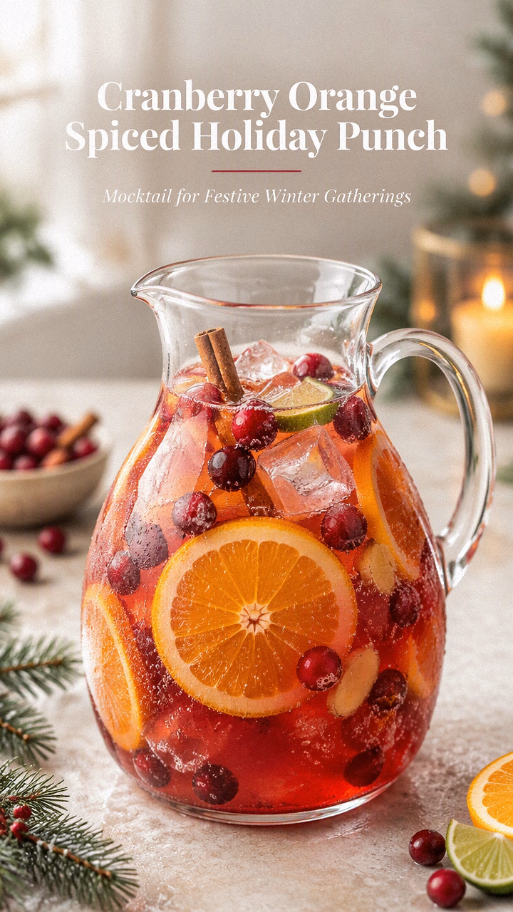 Cranberry Orange Spiced Holiday Punch