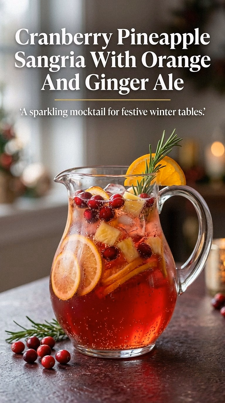 Cranberry Pineapple Sangria With Orange And Ginger Ale