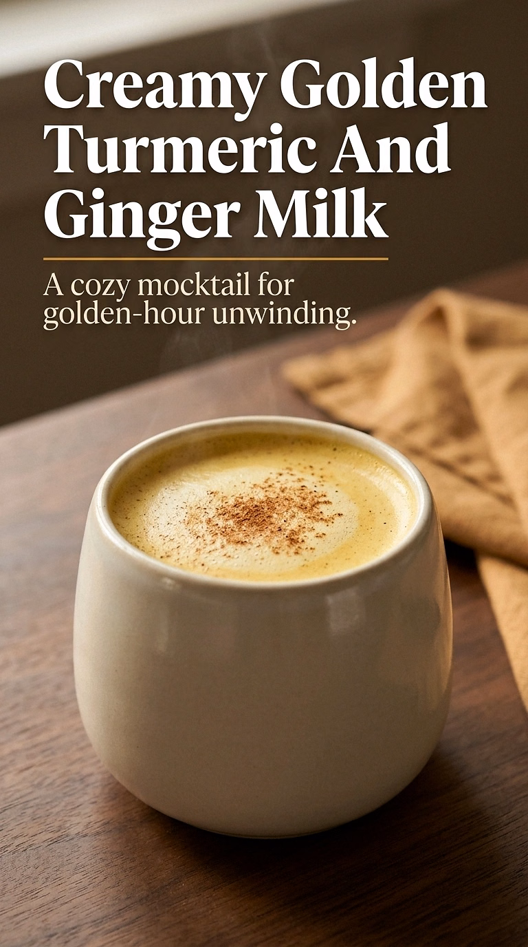 Creamy Golden Turmeric And Ginger Milk