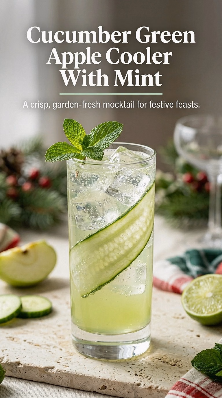 Cucumber Green Apple Cooler With Mint