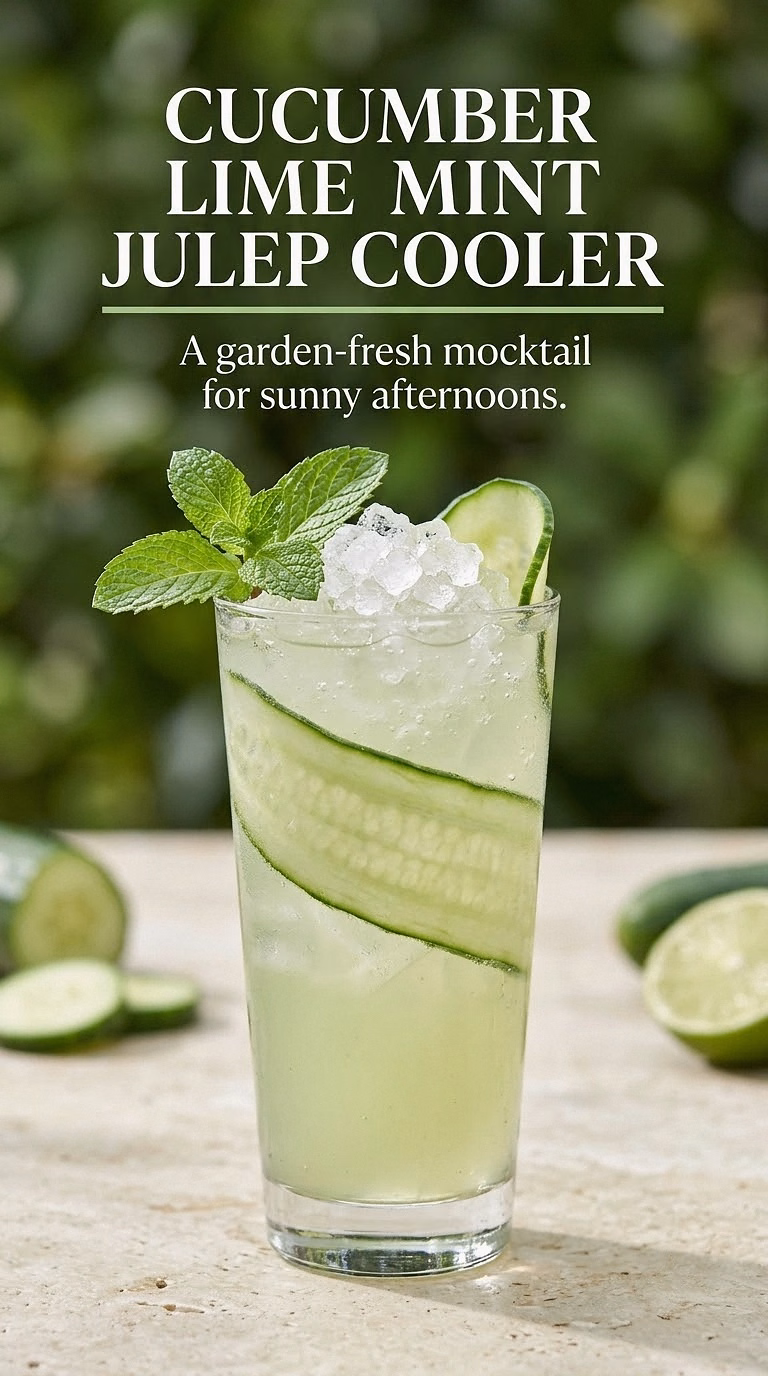 Cucumber Lime Mint Julep Cooler