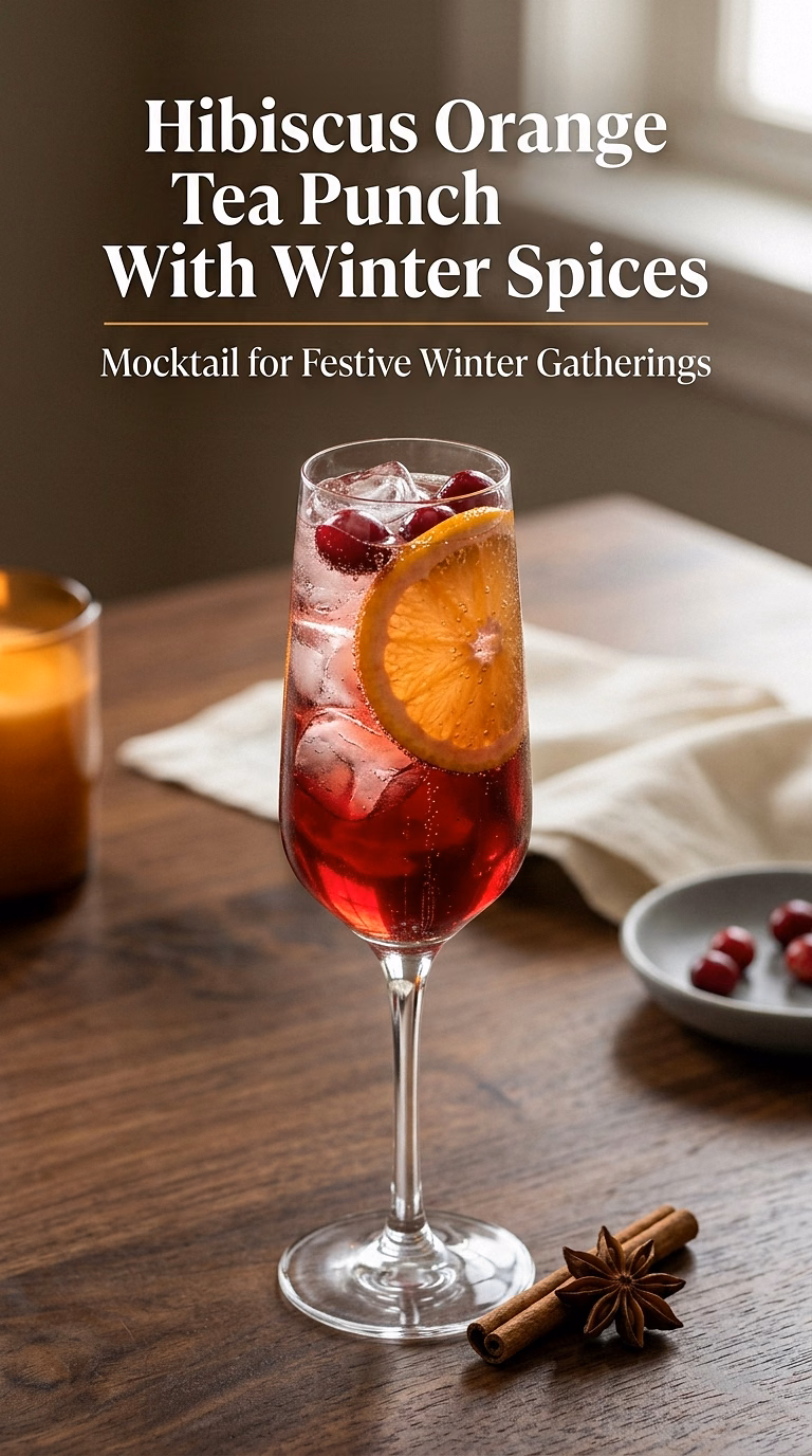 Hibiscus Orange Tea Punch With Winter Spices